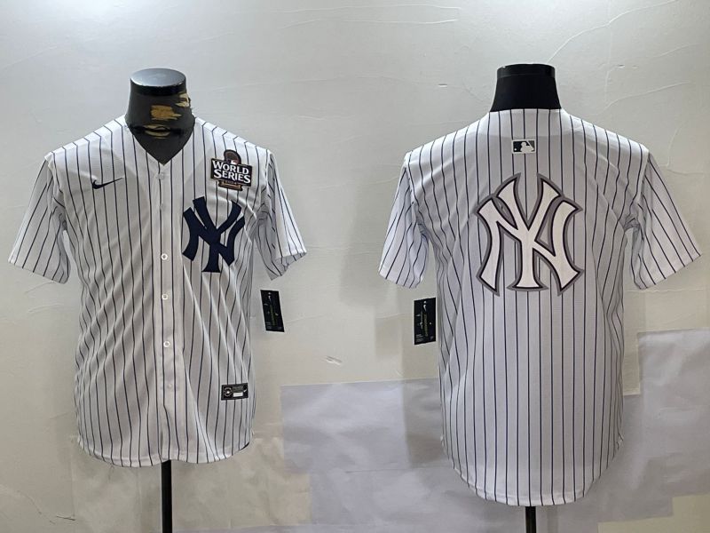 Men New York Yankees Blank White stripe Game 2024 Nike MLB Jersey style 10278